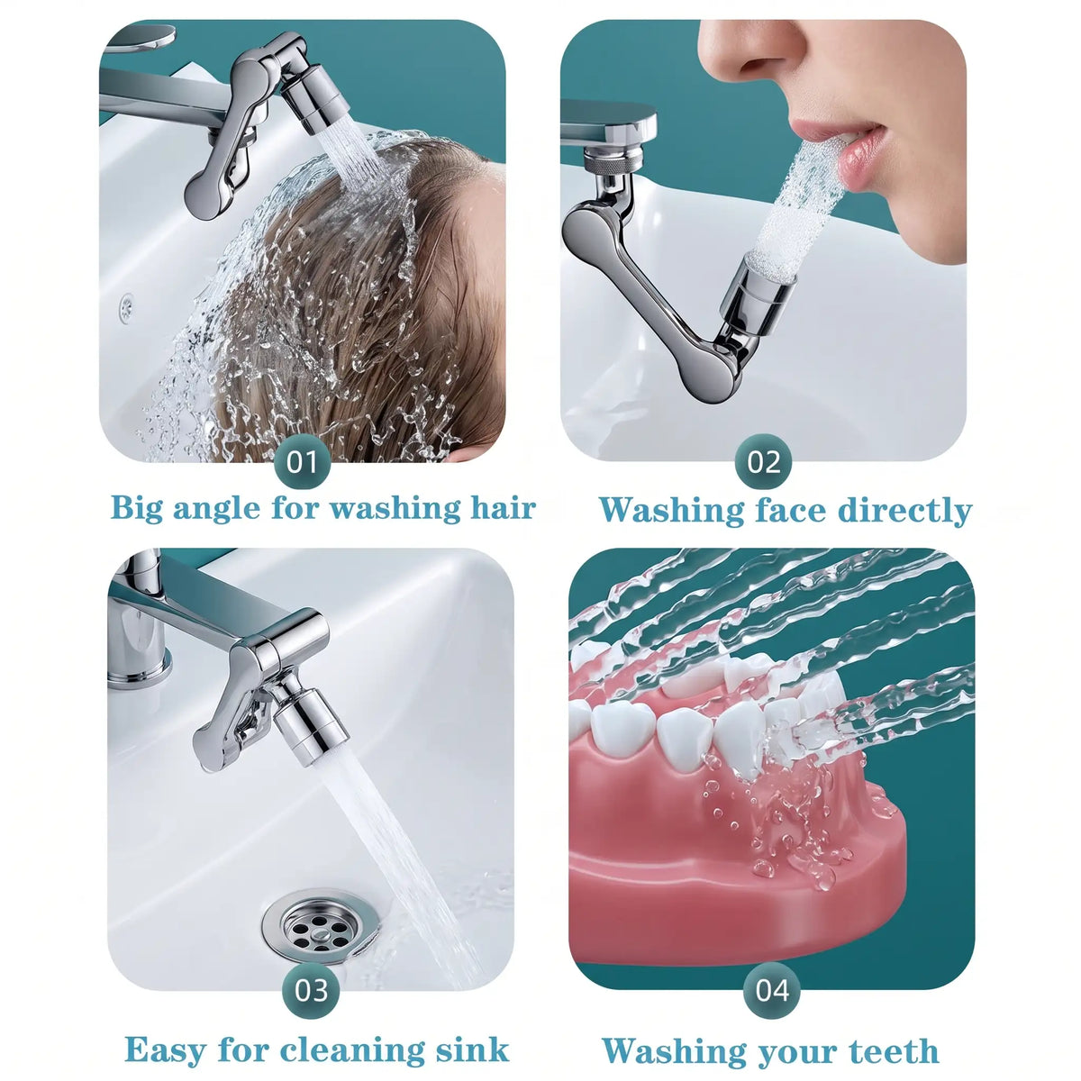 Universal 1080° Rotating Faucet Extender