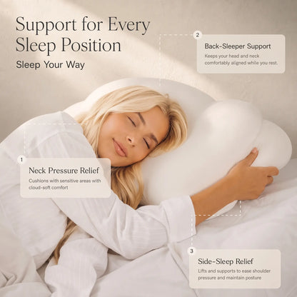 Cloud-Shaped Memory Foam Pillow