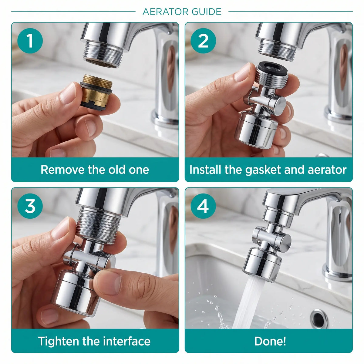 Universal 1080° Rotating Faucet Extender