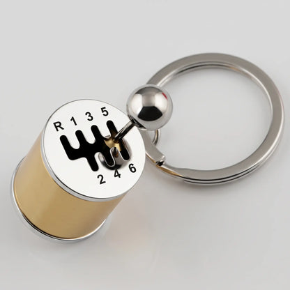 Metal 6-Speed Gearshift Keychain