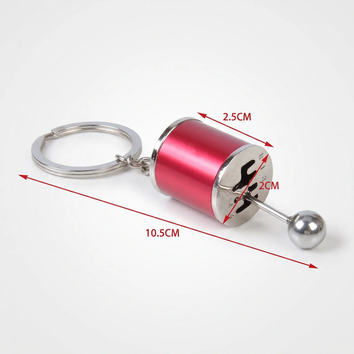 Metal 6-Speed Gearshift Keychain