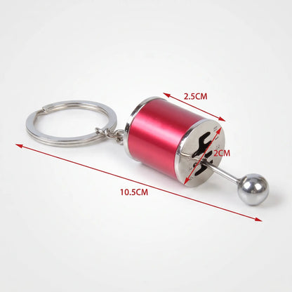 Metal 6-Speed Gearshift Keychain
