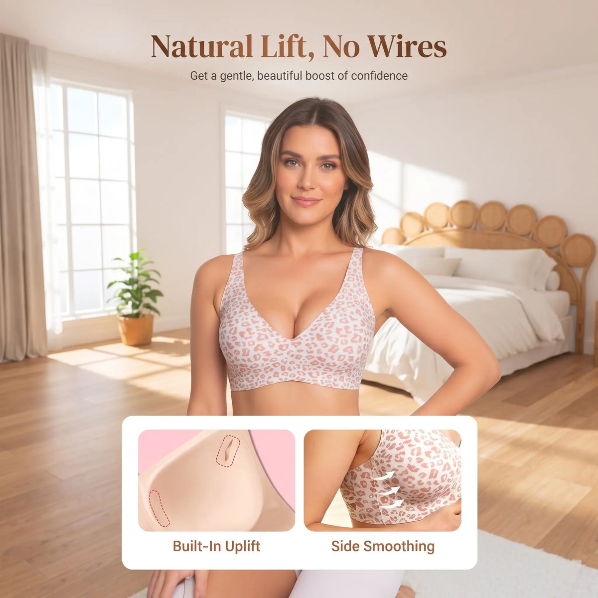 Seamless Wire-Free Push Up Bra