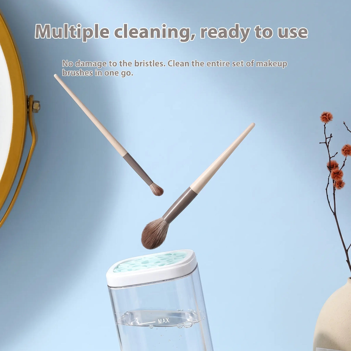Automatic Makeup Brush Cleaner
