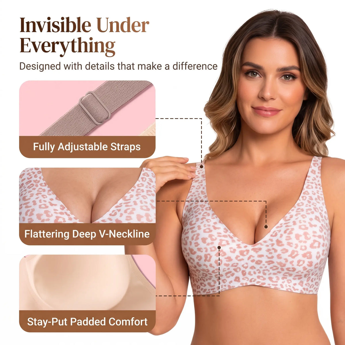 Seamless Wire-Free Push Up Bra