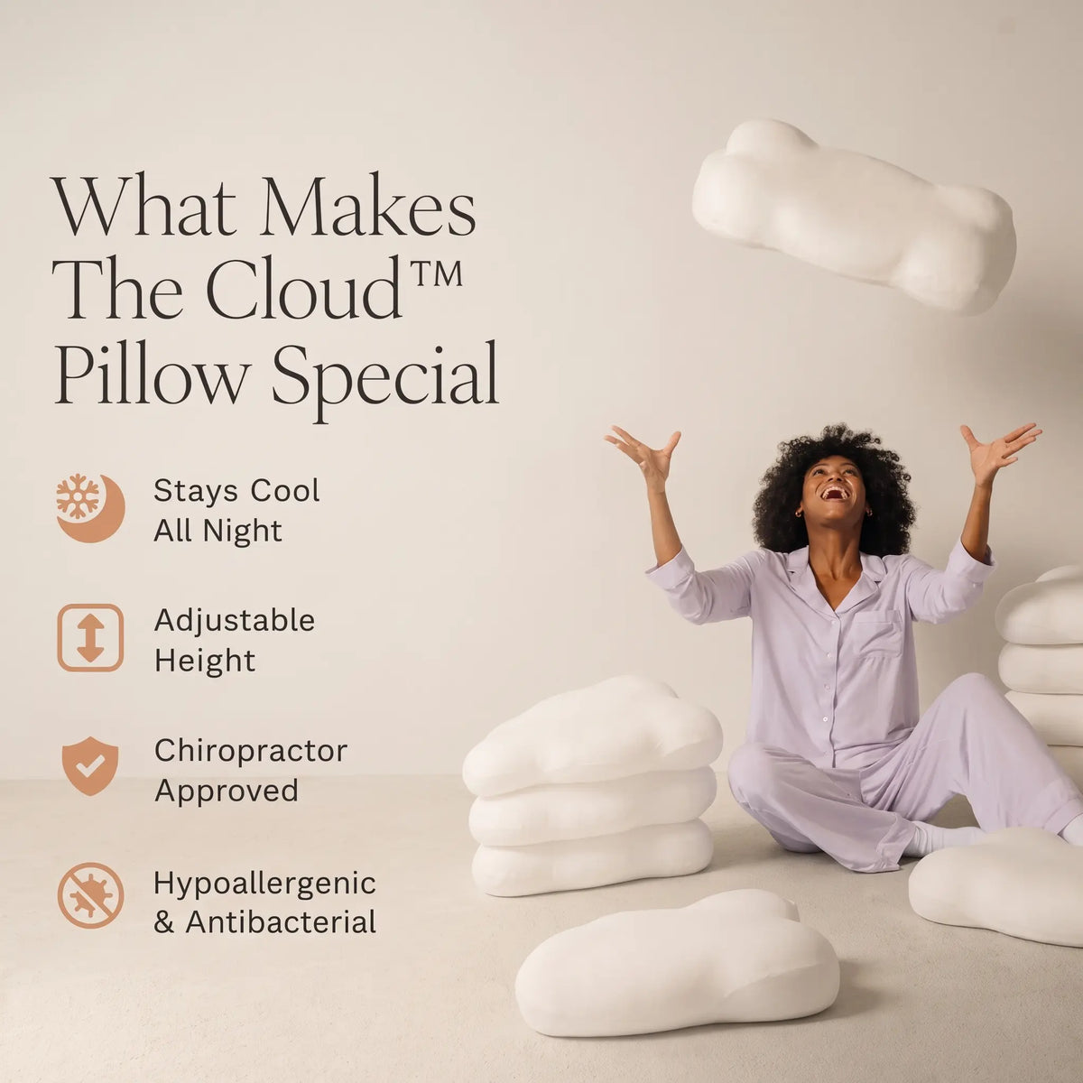 Cloud-Shaped Memory Foam Pillow